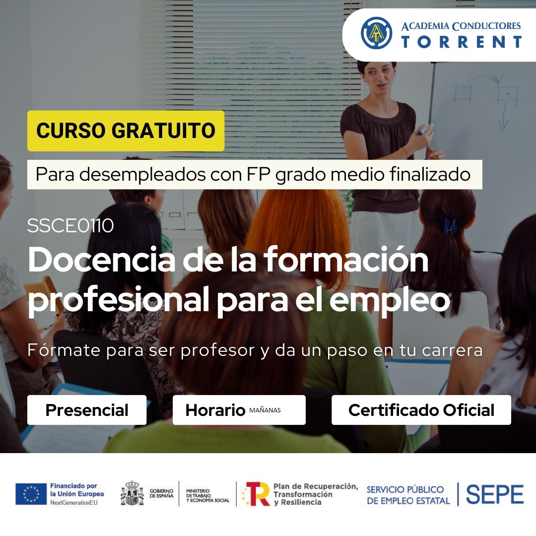 CURSO DOCENCIA DE LA FORMACIÓN PROFESIONAL PARA EL EMPLEO